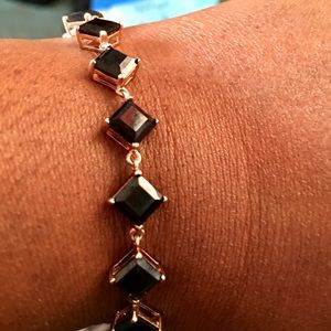Rose Gold & Onyx Bracelet
